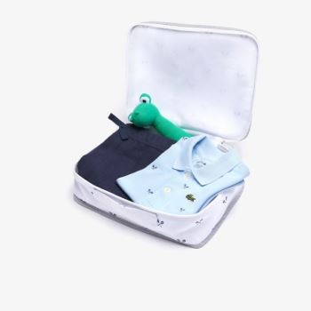 Lacoste Baby Rattle And Cotton Piqué Pajama Box Set - Tričko Dětské Světle Blankyt / Tmavě Blankyt B